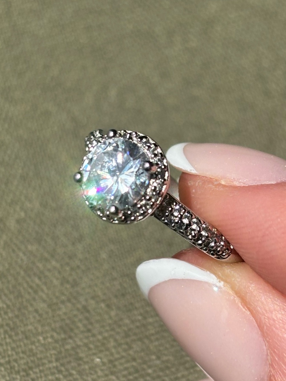Silver Ring with Gemstones